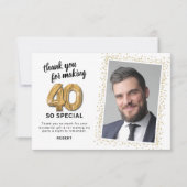 第40回モダン大人誕生日写真 サンキューカード (正面)