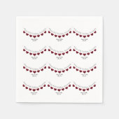 第40回ルビーの結婚記念日のナパーソナライズされたプキン スタンダードカクテルナプキン (正面)