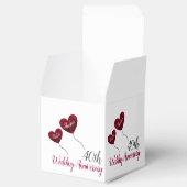 第40回ルビーの結婚記念日赤いハート風船 フェイバーボックス (オープン)