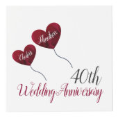 第40回ルビーの結婚記念日赤いハート風船 フォトキューブ (右)