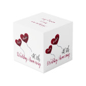 第40回ルビーの結婚記念日赤いハート風船 フォトキューブ (裏面アングル)