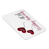 第40回ルビーの結婚記念日赤いハート風船 マグネット (右側)