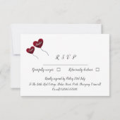 第40回ルビーの結婚記念日赤いハート風船 出欠カード (裏面)