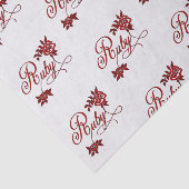 第40回ルビーアニバーサリー文字とホワイトローズ 薄葉紙 (詳細)