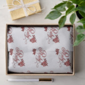 第40回ルビーアニバーサリー文字とホワイトローズ 薄葉紙 (ギフト)