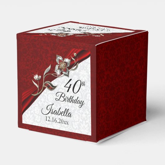 第40回ルビーフローラ誕生日 フェイバーボックス (裏面サイド)