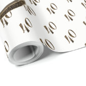 第40回ルビー結婚記念日タイポグラフィエレガント ラッピングペーパー (ロールコーナー)