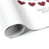 第40回ルビー結婚記念日パーソナライズされた紙 ラッピングペーパー (ロールコーナー)