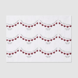 第40回ルビー結婚記念日パーソナライズされた紙 薄葉紙