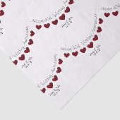 第40回ルビー結婚記念日パーソナライズされた紙 薄葉紙 (詳細)