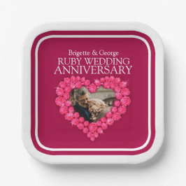 第40回ルビー記念写真赤いハート広場 ペーパープレート