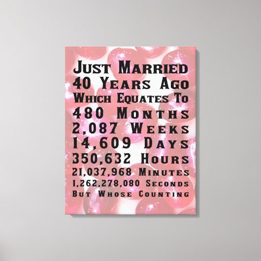 第40回ルビー記念日 キャンバスプリント (正面)