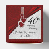 第40回ルビー赤と白グリッター記念日 フェイバーボックス (上部)