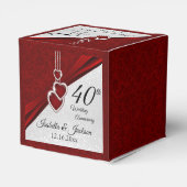 第40回ルビー赤と白グリッター記念日 フェイバーボックス (裏面サイド)