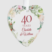 第40回ルビ結婚ー記念バラ オーナメント (正面)