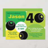 第40回ローンボウルズはだしのボーリング誕生日 招待状 (正面/裏面)