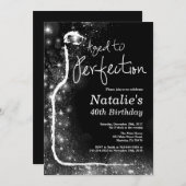 第40回ワイン誕生日招待状。完全熟成 招待状 (正面/裏面)