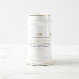 第40回叙事記念日パーソナライズされた聖なる書物、 経典 ビールジョッキ