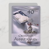 第40回叙事記念日招待状クロスホスト 招待状 (正面/裏面)