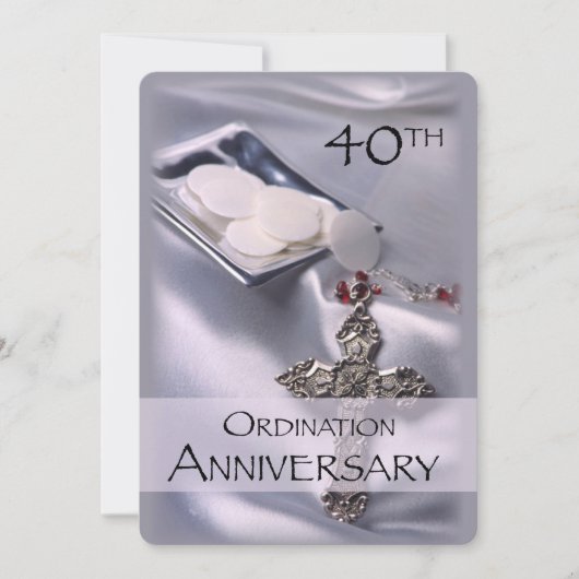 第40回叙事記念日招待状クロスホスト 招待状 (正面)