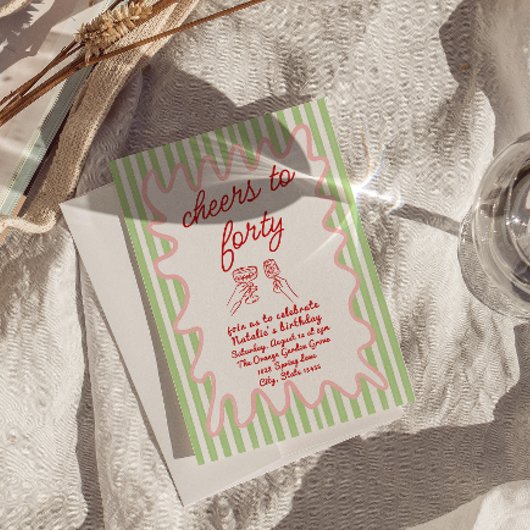 第40回手描きカラフル誕生日 招待状