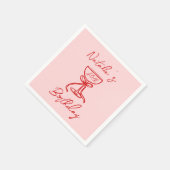 第40回手描きシャンパングラスおもしろい誕生会 スタンダードカクテルナプキン (角)