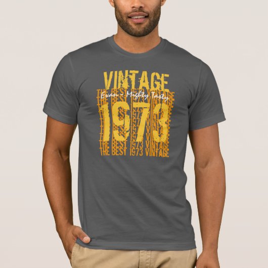 第40回誕生日ギフト1973最高の年ヴィンテージV503 Tシャツ (正面)