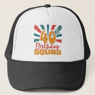 第40回誕生日スクワッドヴィンテージレトロおもしろい40年 キャップ