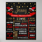 第40回誕生日パーティーシャルボード標識 ポスター (正面)