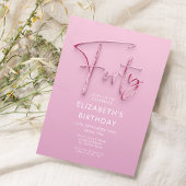 第40回誕生日ピンクグリッツ 招待状
