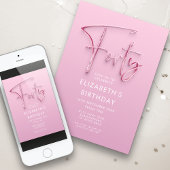 第40回誕生日ピンクグリッツ 招待状