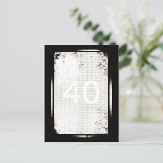 第40回誕生日ミニマリスト葉書 ポストカード (スタンド正面)