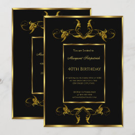 第40回黒金ゴールド誕生会の招待 招待状