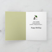 第40回4誕生日おもしろいローンモア侮辱 カード (内部)