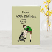 第40回4誕生日おもしろいローンモア侮辱 カード (黄色い花)