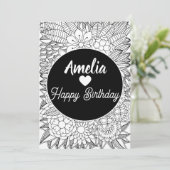 第40回50回バースデーパーティー大人のフローラの色づけ シーズンカード (スタンド正面)