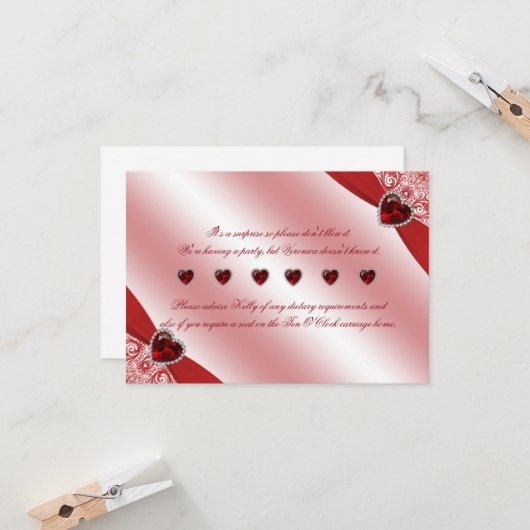 第40回Rubyの結婚記念日に関する特別指示 招待状 (正面/裏面インサイチュ)