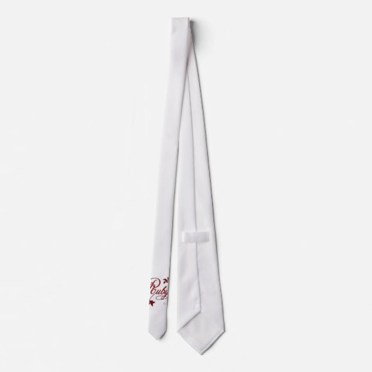 第40回Rubyの記念日と日付とイニシャル ネクタイ (裏面)