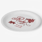 第40回Rubyの記念日と日付とイニシャル ペーパープレート (アングル)