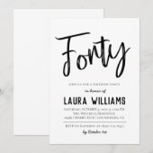 第40回Script Word誕生日招待状 招待状 (正面/裏面)