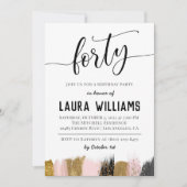 第40回Script Word誕生日招待状 招待状 (正面)