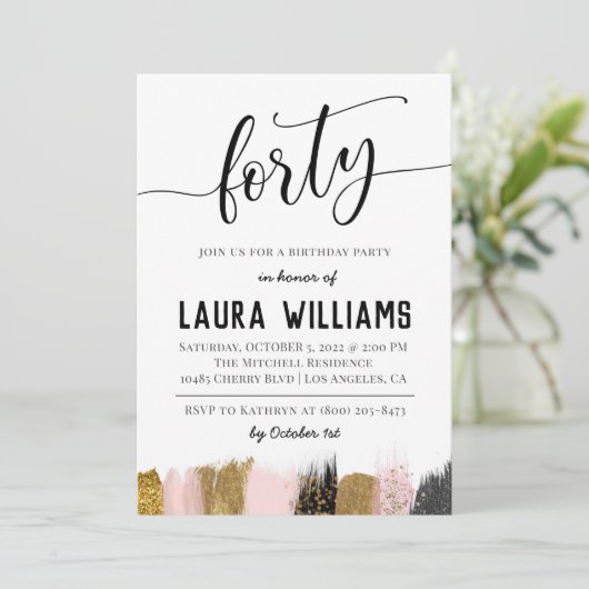 第40回Script Word誕生日招待状 招待状 (スタンド正面)