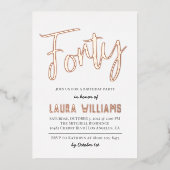 第40回Script Word誕生日 箔招待状 (正面)