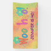 第40回WooHooの名前バナパーソナライズされたー 横断幕 (縦)