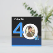 第40大きい4Oh! 写真テンプレートの誕生会 招待状 (スタンド正面)