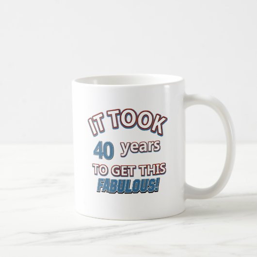 第40年の誕生日のデザイン コーヒーマグカップ (右)