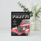 第40彼のための誕生会-クラシックは車を改造します 招待状 (スタンド正面)