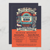 第40懇親会レトロ80年代ポップ・アートのの文化クラス[年] 招待状 (正面/裏面)