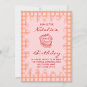第40手引きコケット波枠誕生日 招待状 (正面)
