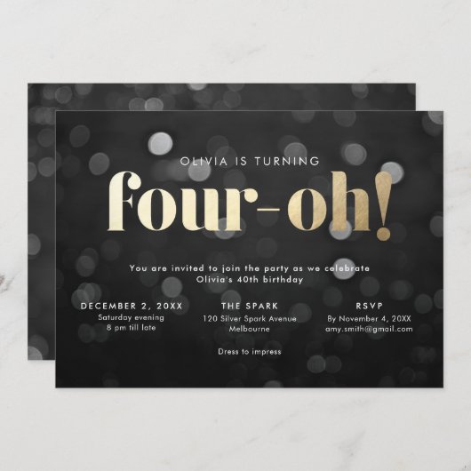 第40招待状4歳 招待状 (正面/裏面)